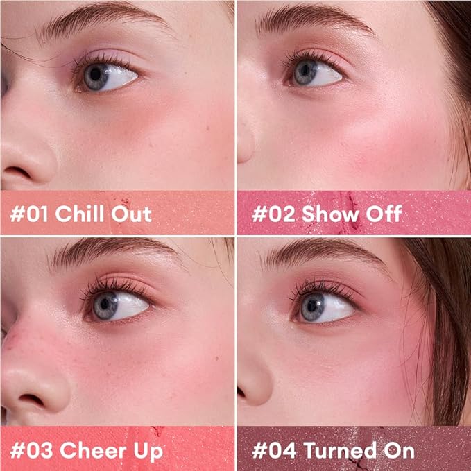 ITY Mood Blush, Blush for Cheeks Makeup,Moisturizing Creamy Blush Dual Funtions, Highly Spreadable, 0.18 oz (5.2g) in Show Off-GlimoraGlow