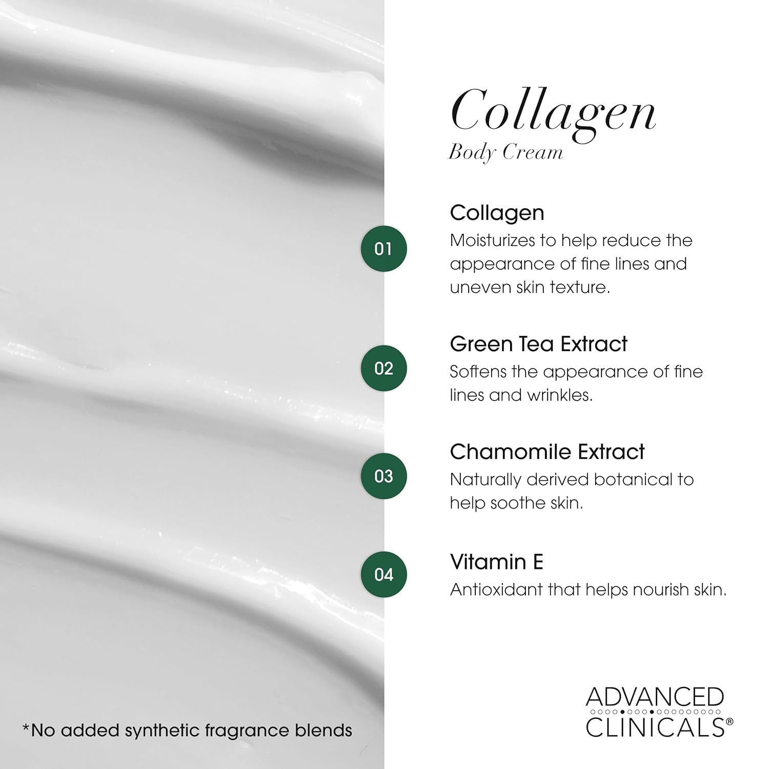Advanced Clinicals Collagen Cream Body Lotion & Face Moisturizer W/Vitamin E | Skincare Moisturizing Collagen Lotion For Women, Men, Hand, & Neck Improves Look Of Crepey Skin & Uneven Dry Skin, 16Oz-GlimoraGlow