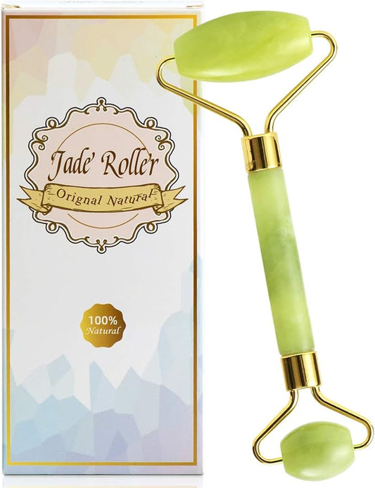 Bulex 100% Natural Jade Face Roller/Anti Aging Jade Stone Massager for Face & Eye Massage - Make Your Face Skin Smoother and Looks Younger-GlimoraGlow