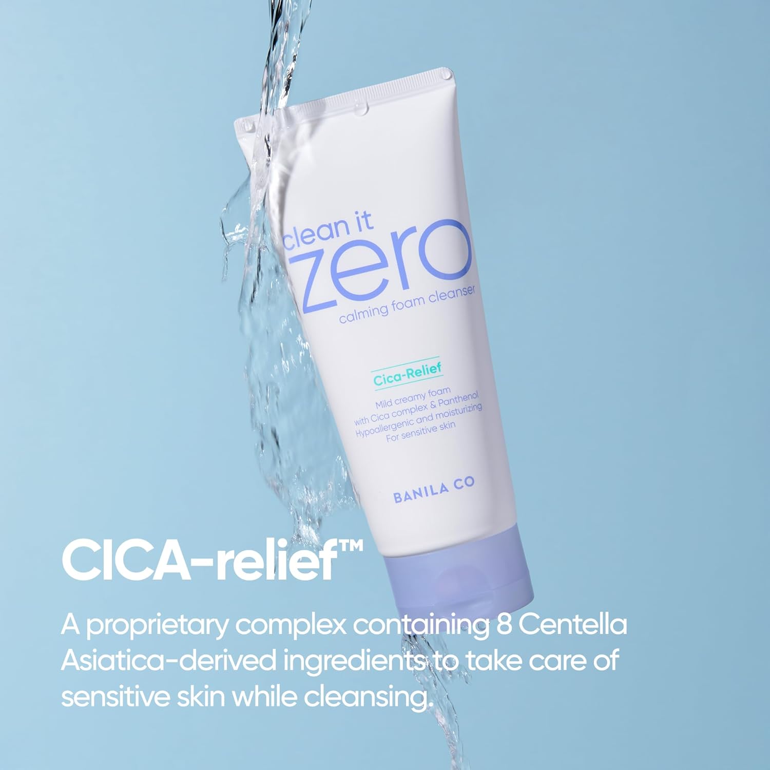 BANILA CO Clean It Zero Calming Foam Cleanser | Rich Lather Hydrating Cleansing With Soothing Finish | CICA Relief for Sensitive Skin | Vegan & Hypoallergenic (150ml / 5.07 fl.oz)-GlimoraGlow