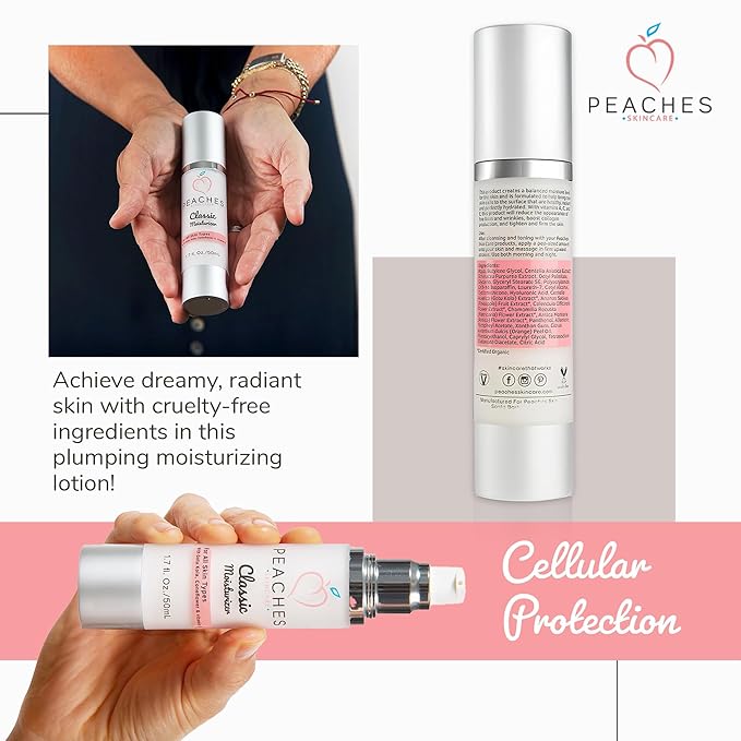 Hydrating Vegan Moisturizer with Vitamin E, Gotu Kola, and Pineapple – Age-Defying Face Cream for All Skin Types – Classic Moisturizer (1.7 oz)-GlimoraGlow