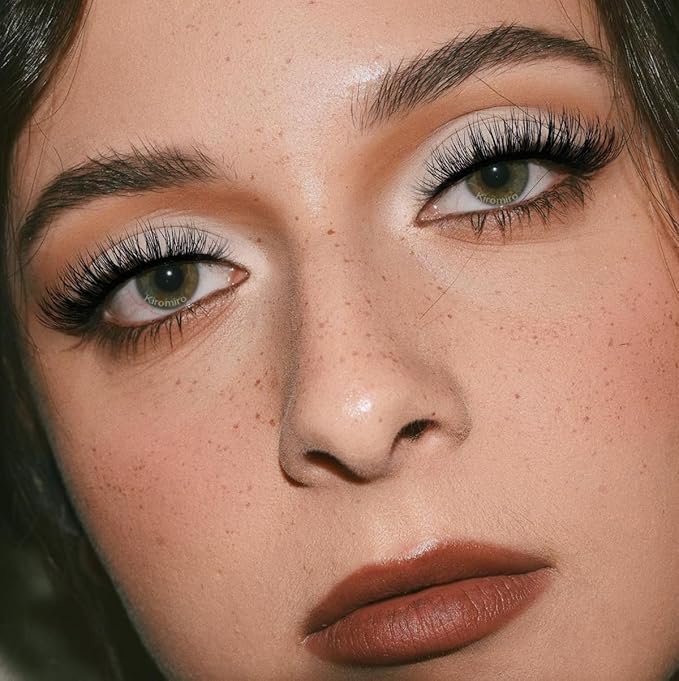 Mink Lashes False Eyelashes Natural Look Wispy Cat Eye Flat Lashes 3D Mink Lashes Natural Fake Lashes 18mm Strip Lashes Pack 7 Pairs-GlimoraGlow