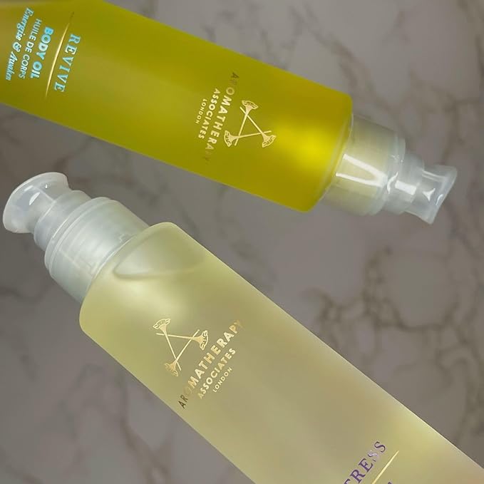 Aromatherapy Associates De-Stress Body Oil Made with Ginger and Rosemary Essential Oils and Arnica Flower Extract (3.4 fl oz)-GlimoraGlow