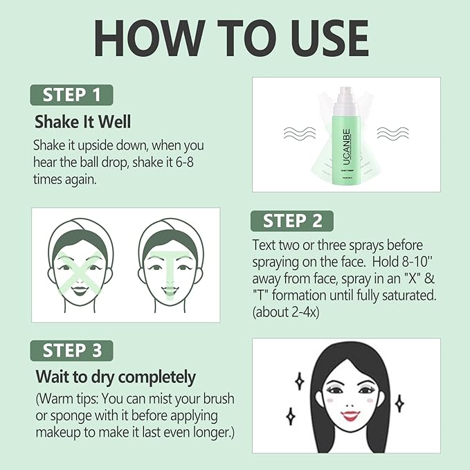 Dewy Makeup Setting Spray Kit-3.38 Fl oz Hydrating Illuminating Finishing Spray Lightweight Face Mist All Day Long Make up Fixer +2PCS Sponge Puff, Hydrate Skin for a Bright Look-GlimoraGlow