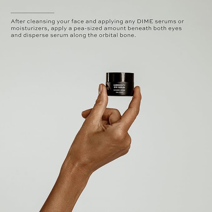 DIME Beauty Luminosity Eye Serum, Eye Cream for Dark Circles and Puffiness, Caffeine Eye Cream, Puffy Eyes Treatment, 0.5 oz / 15 mL-GlimoraGlow