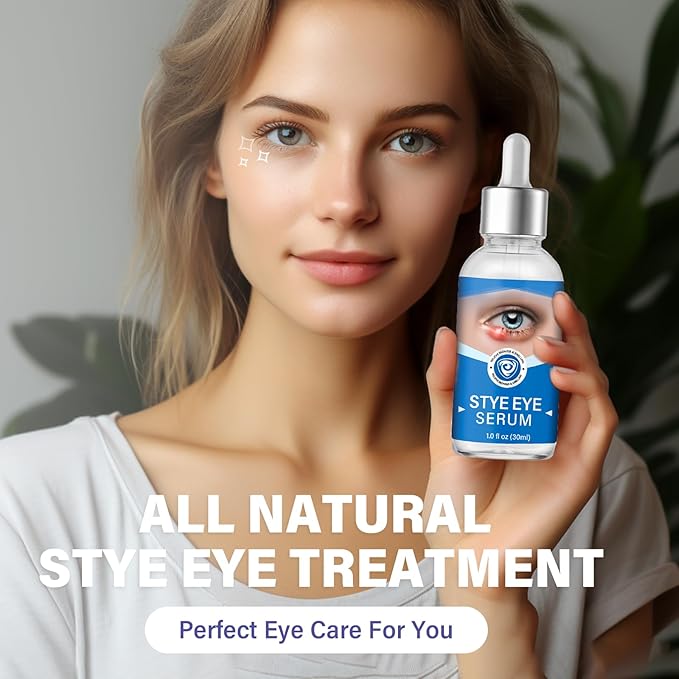 Stye Eye Treatment, Stye Eye Serum for Styes Chalazion and Blepharitis, Gently Cleanses Lashes and Eyes, Restore Healthier Eye Skin, 1 Fl.oz-GlimoraGlow