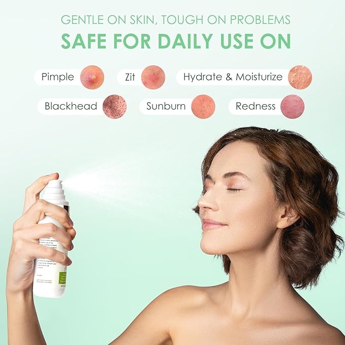 AUSLKA Salicylic Acid Oil Balancing Spray with 2% Salicylic Acid Regulates Skin Balance for Pimple and Oily Skin, Fruit Acid Spray for Face & Body (3.4 Fl Oz)-GlimoraGlow