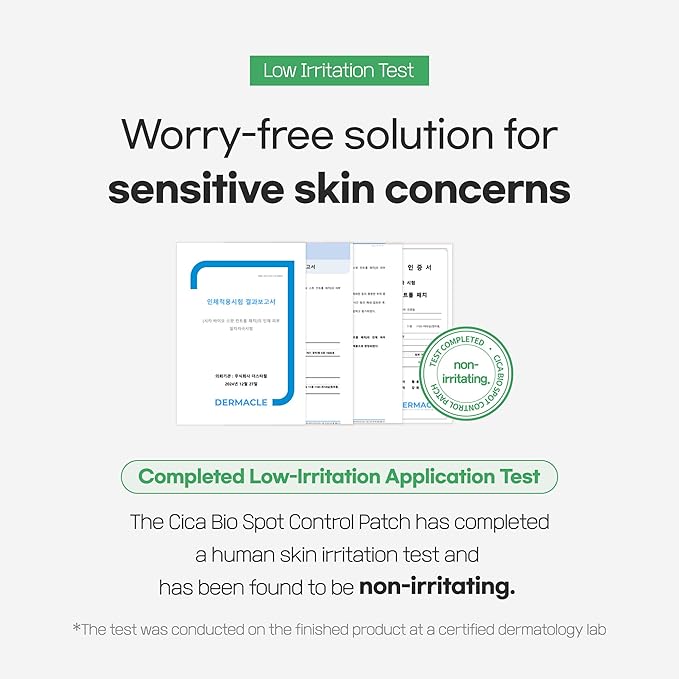 Cica Bio Spot Control Patch (1 Box, 62pcs) | Soothing Acne Patch for Redness & Blemishes | With Cica, Niacinamide & Tea Tree | Gentle for Sensitive Skin | Korean Skincare-GlimoraGlow