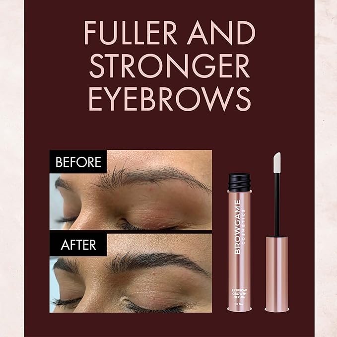 Eyebrow Growth Serum - Provides Full, Healthy And Well Defined Eyebrows - High Technology Formula - Vegan And Cruelty Free - Flexible Applicator Developed Specifically For Brows - 0.1 Oz-GlimoraGlow