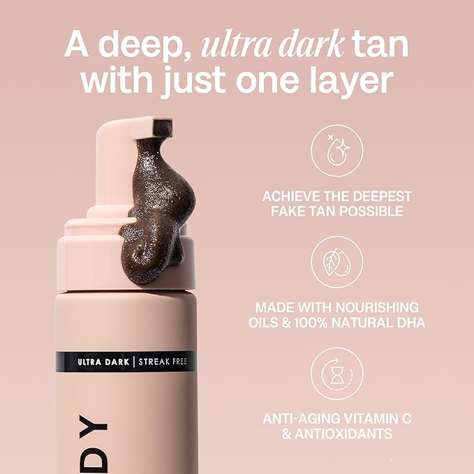 Bali Body Ultra Dark Self Tanner Mousse | Premium Sunless, Tanning Foam | Natural Green-Based Self Tan | Instant Bronze Fake Tan for All Skin Types, Vegan & Cruelty Free (200ml/6.7 fl oz)-GlimoraGlow