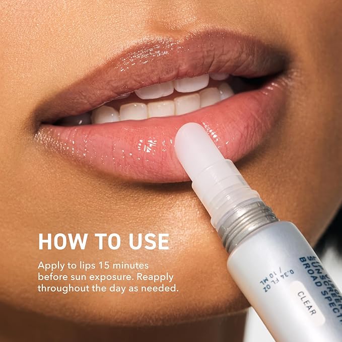 Skin Lip Visor, Clear Lip Balm with SPF 30 PA+++. Mint Flavored with Non-Sticky Finish – Moisturizing Semi Gloss Balm Sunscreen for Daily Use - 2 Pack-GlimoraGlow