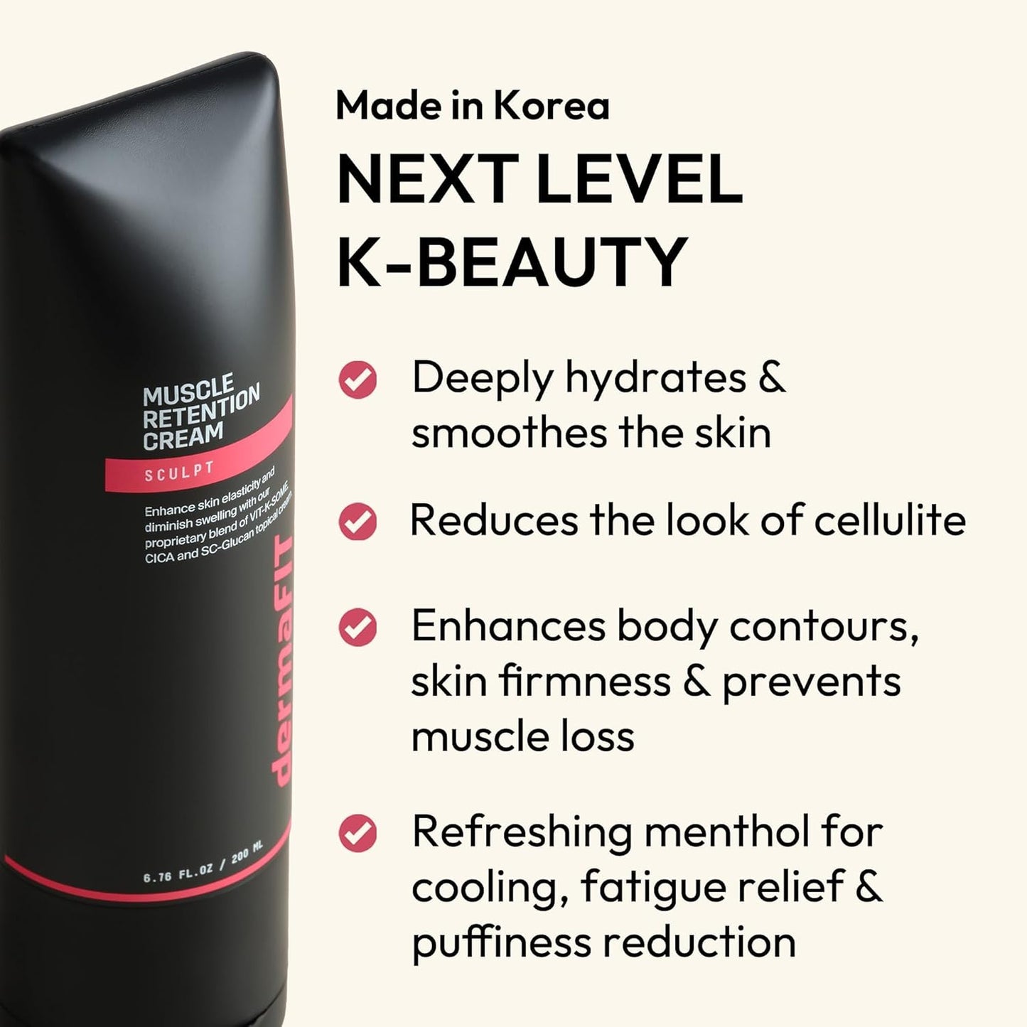 Sculpt Muscle Maintenance Body Cream - Shaped & Balanced Body Muscle Retention Cream - Safe Lose Fat Without Yo-Yo Effect, Post Workout, 200ml, Topical Analgesic for Muscle-GlimoraGlow