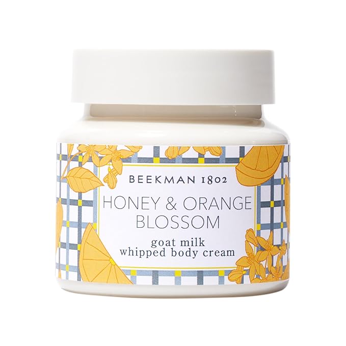 Beekman 1802 Whipped Body Cream, Honey & Orange Blossom - Scented - 8 oz - Intensely Hydrating & Softens Skin - With Goat Milk - Good for Sensitive Skin - Cruelty Free-GlimoraGlow