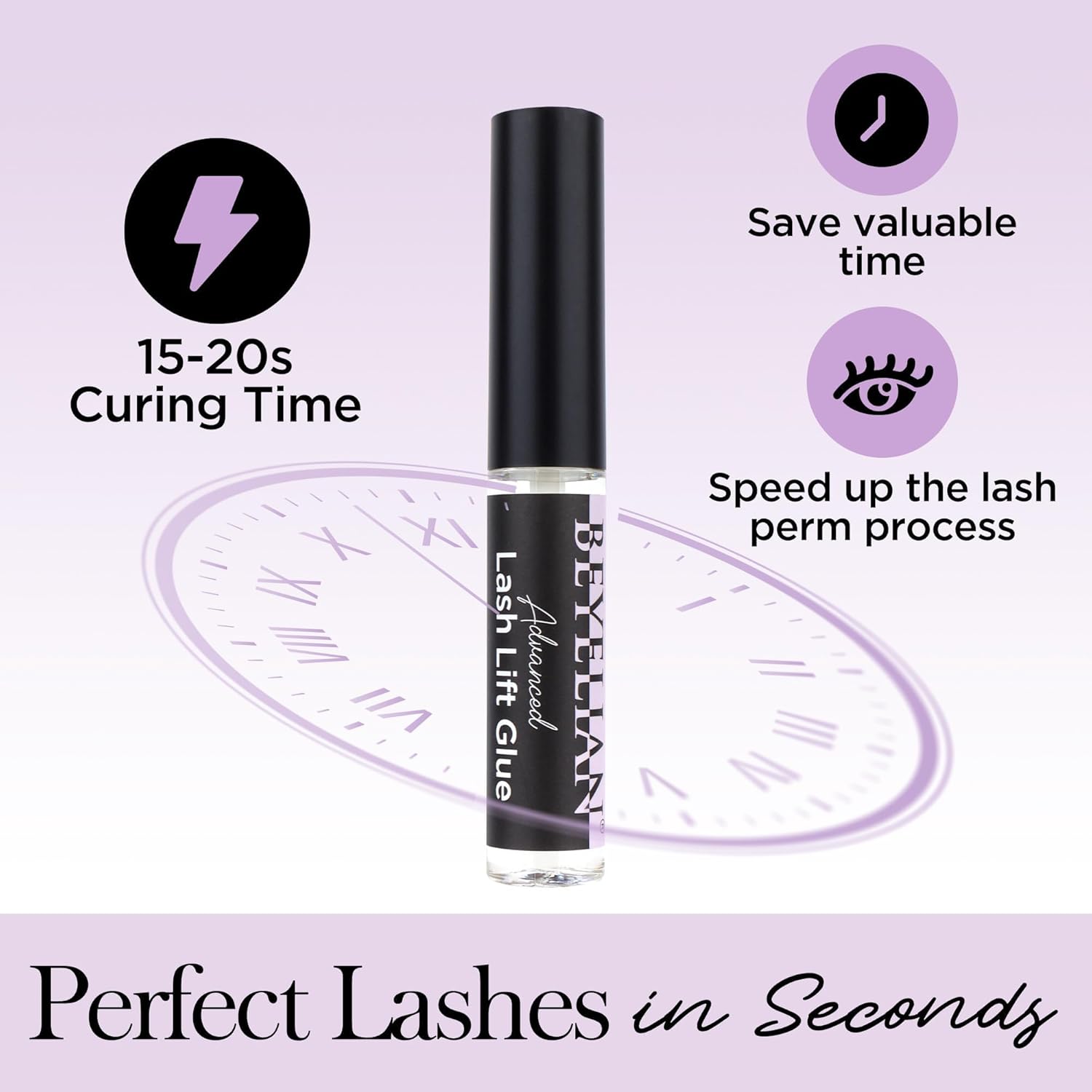 BEYELIAN Lash Lift Glue, Lash Lift Adhesive,Lash Perm Glue Strong Sticky Eyelash Dissolves Quickly in Water, No Irritation and Odorless,5ML-GlimoraGlow