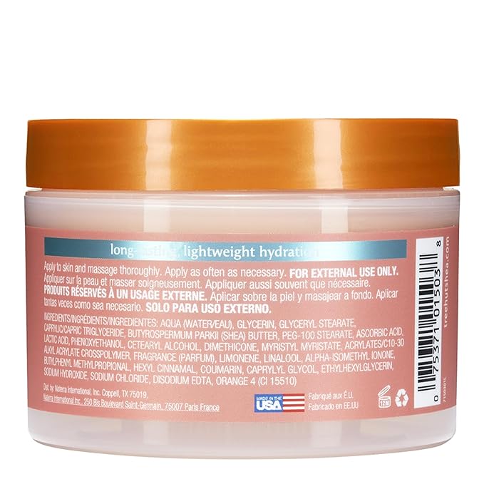 Tree Hut Vitamin C Whipped Shea Body Butter, 8.4oz, Lightweight, Long-lasting, Hydrating Moisturizer with Natural Shea Butter for Nourishing Essential Body Care-GlimoraGlow