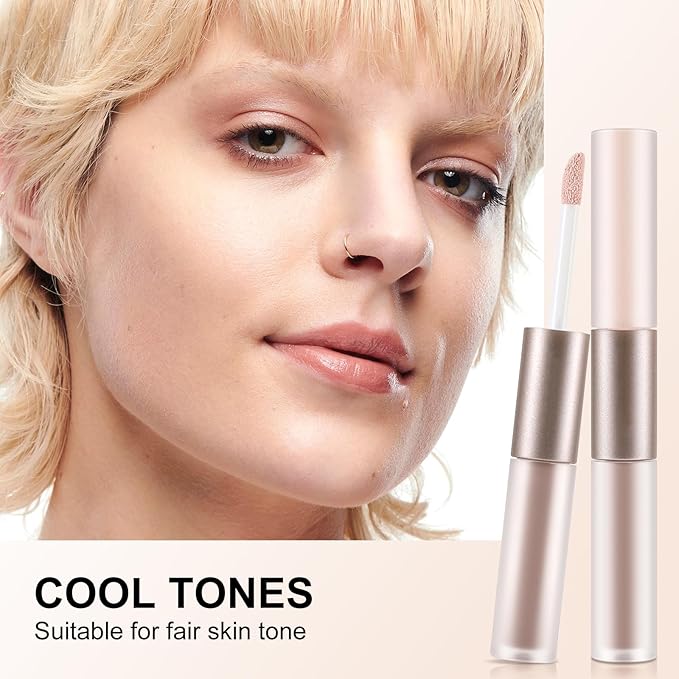 2 in 1 Bronzer and Highlighter Stick,Non-greasy & Non-drying Contour Pencil,Easy to Create a Natural Shimmery Finishing,Long Lasting & Waterproof Face Brighten Make up Pen-GlimoraGlow