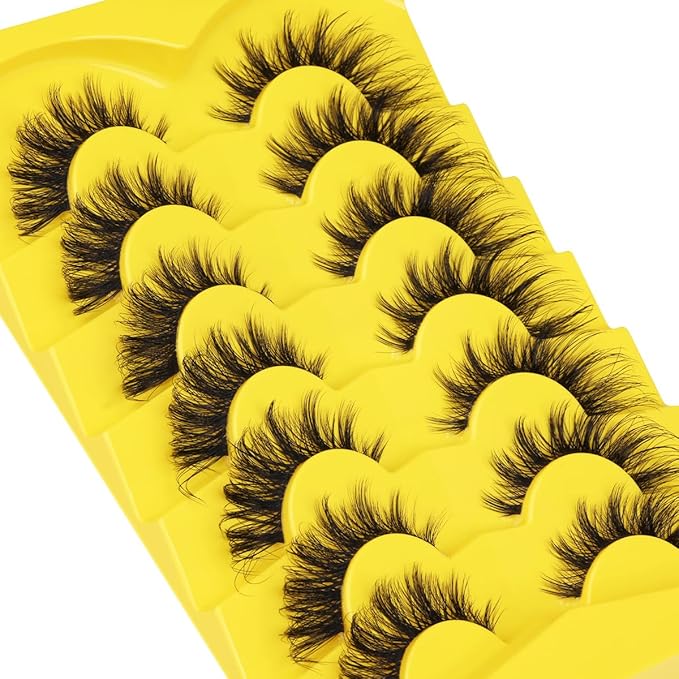 Fox Eye Lashes Wispy False Eyelashes Natural Look Clear Band Lashes 20mm 3D Mink Lash Cat Eye Spiky Strip Eyelashes Pack by Kiromiro-GlimoraGlow