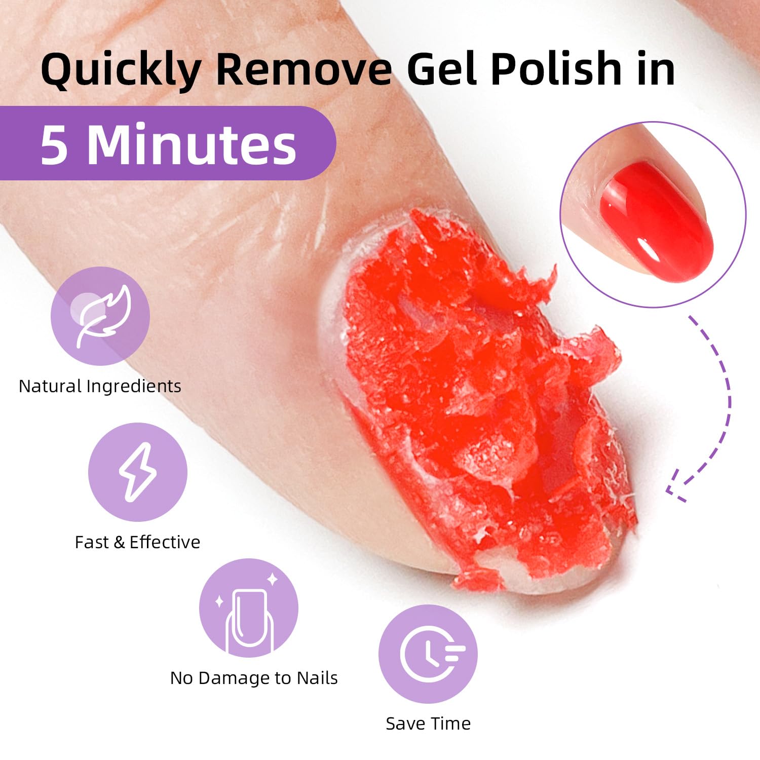 JODSONE 18ML Gel Nail Polish Remover No Need Soaking or Wrapping Gel Remove Within 2-5 Minutes Gel Nail Remover Easy And Quick Remove-GlimoraGlow
