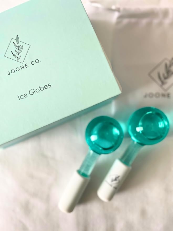 Ice Globes for Face - 2 Pack Cryo Globes for Face, Neck, & Eyes - Skin Care Tools for Dark Circles, Wrinkles, & Collagen Production - Facial Globes for Daily Beauty Routines-GlimoraGlow