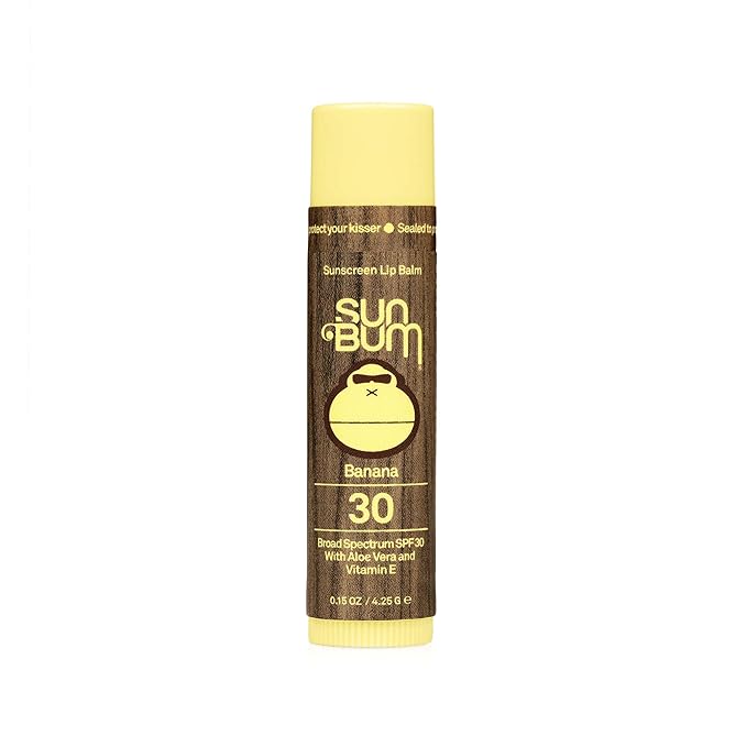 Sun Bum SPF 30 Sunscreen Lip Balm | Vegan and Cruelty Free Broad Spectrum UVA/UVB Lip Care with Aloe and Vitamin E for Moisturized Lips | Banana Flavor | 0.15 oz-GlimoraGlow