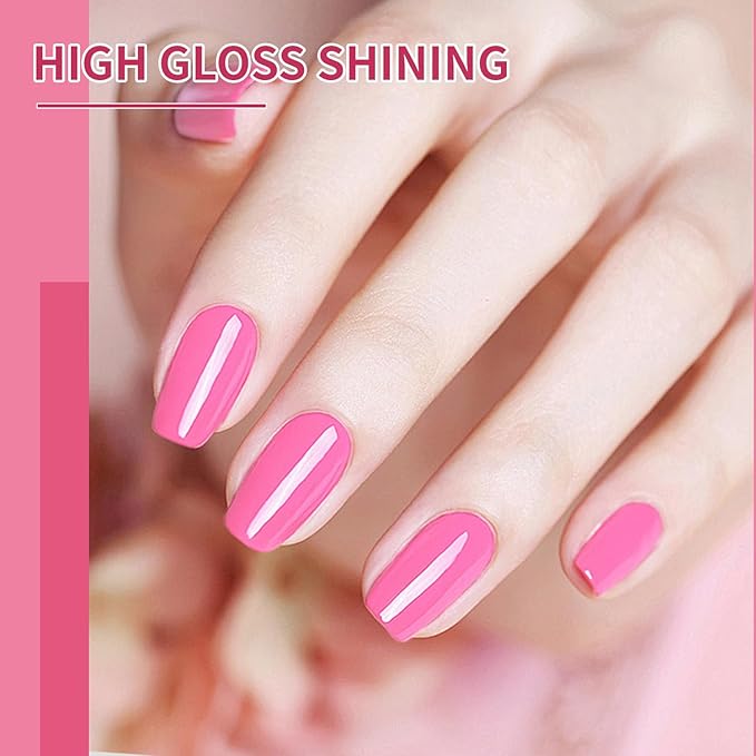 JODSONE 10ml 6 Colors Red Rose Pink Gel Nail Polish Set All Seasons Soak off U V Lamp Gel Manicure Set for Nail Art Long Lasting Valentine's Day Gifts for Her-GlimoraGlow