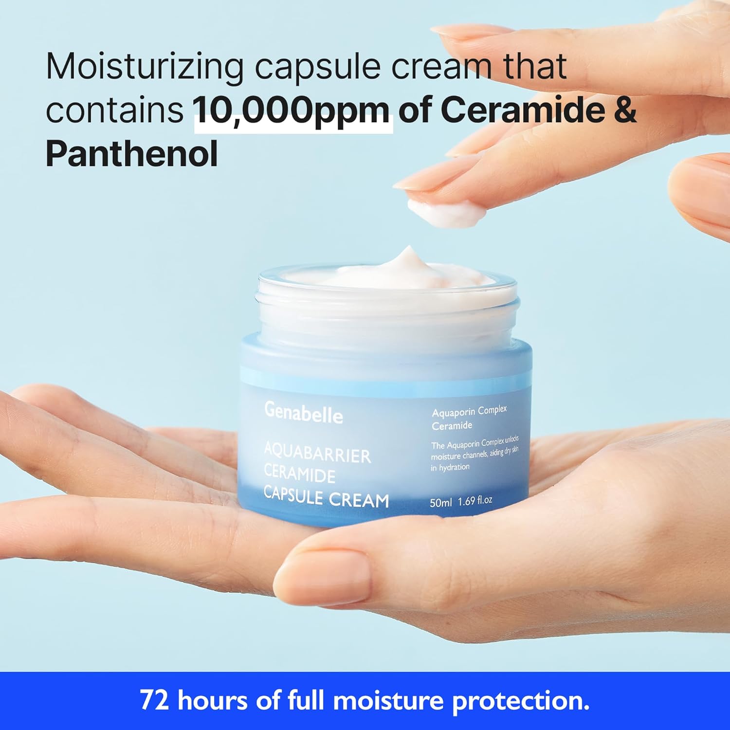 Revitalize & Nourish: Aquabarrier Ceramide Capsule Cream - Intensive Hydration & Skin Barrier Repair | 72-Hour Moisture Lock, Dermatologist Tested, 1.69 fl Oz-GlimoraGlow