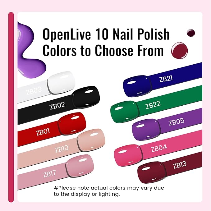 12 PCS Nail Polish Set With 10 Colour Combo, 2 PCS Base And Top Coat,Fast Drying Nail Polish For Home DIY And Beginners.-GlimoraGlow
