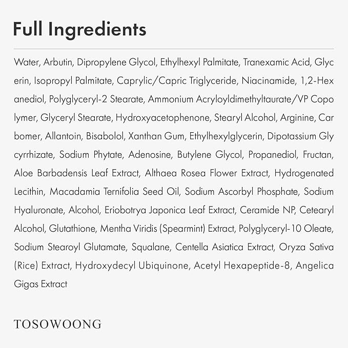 Arbutin 7% + Tranexamic Acid 4% Cream, 70,000ppm Arbutin, 40,000ppm TXA, Niacinamide, Glutathione, Dark Spots, Freckle, Blemishes, Pigmentation, Korean Skin Care, 50ml, 1.69 fl.oz.-GlimoraGlow