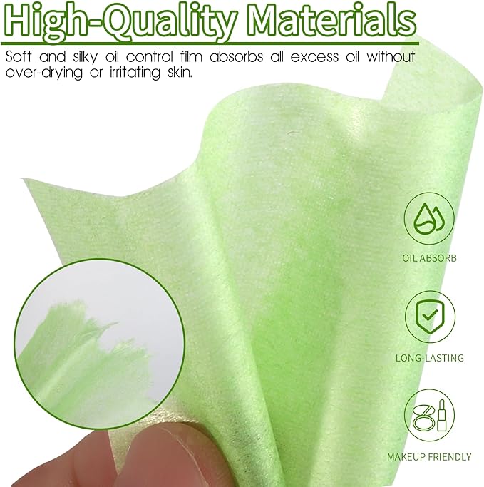 Blotting Paper, HNYYZL Oil Absorbing Sheets for Oily Skin 600 Sheets, Oil Control for Face, Makeup Blotting Paper, Natural Oil Absorbing Facial Blotting Sheets for Oily Skin Care (Pack of 6)-GlimoraGlow