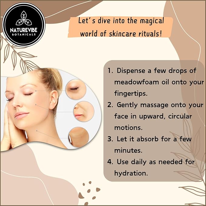 Naturevibe Botanicals Meadowfoam Oil 32 Ounces | 100% Pure and Natural | Great for Skin Care and Hair Care-GlimoraGlow