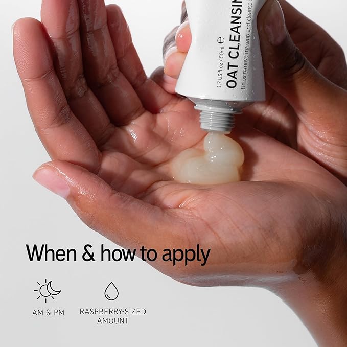 The INKEY List Mini Oat Cleansing Balm, Rich Balm Removes Makeup and Impurities, Reduces Redness, Travel Size, 1.69 Fl Oz each-GlimoraGlow