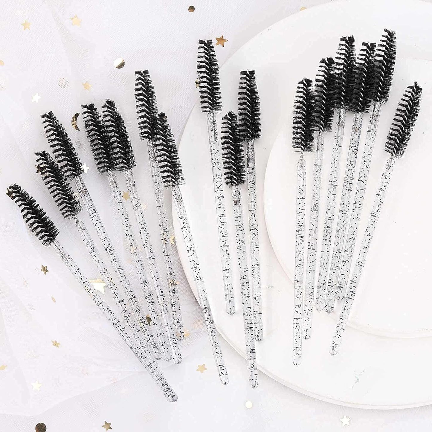 Tbestmax 1000 Disposable Mascara Wands Eyelash Brush Spoolies for Eyebrow Eye Lash Extension Black-GlimoraGlow