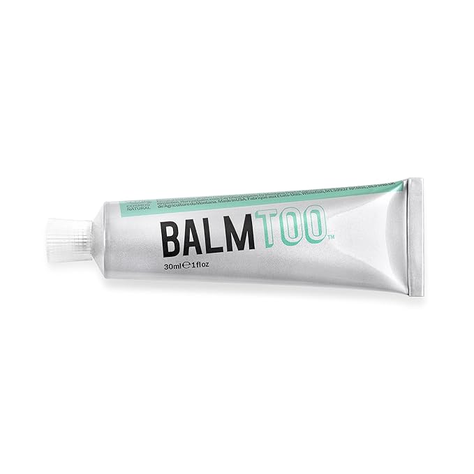 Hurraw! Balmtoo Squeezable Balm, Jasmine Vanilla: Thick, ultra-moisturizing. Anywhere application. Body, face, lips, neck, fingers, toes. 1 tube = 7 sticks of lip balm. Natural, Organic. Made in USA-GlimoraGlow