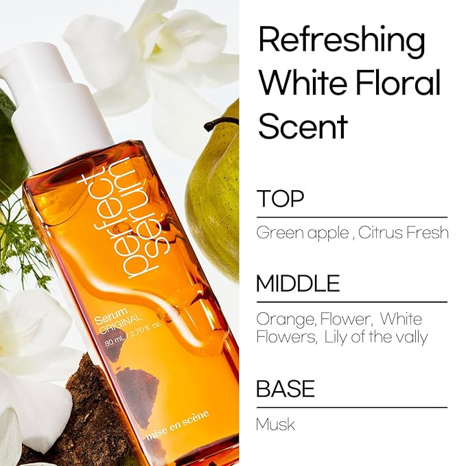 Mise En Scene Perfect Serum Original Bigger Size - Hair Oil for Frizzy & Dry Hair, Hydration and Nutrition Hair Essence for Damage Care, Floral Fragrance, Korean Hair Care Product, 3.71 Fl Oz.-GlimoraGlow