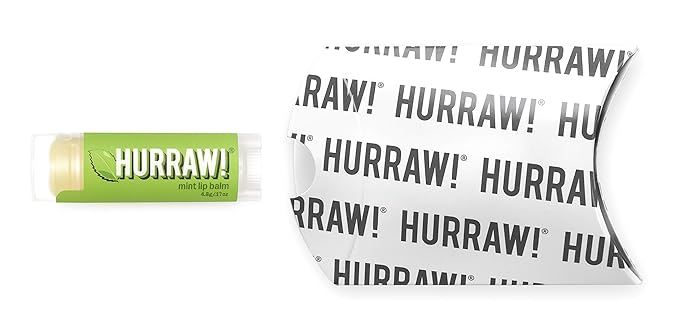 Hurraw! Mint Lip Balm: Organic, Certified Vegan, Cruelty and Gluten Free. Non-GMO, 100% Natural Ingredients. Bee, Shea, Soy and Palm Free. Made in USA-GlimoraGlow