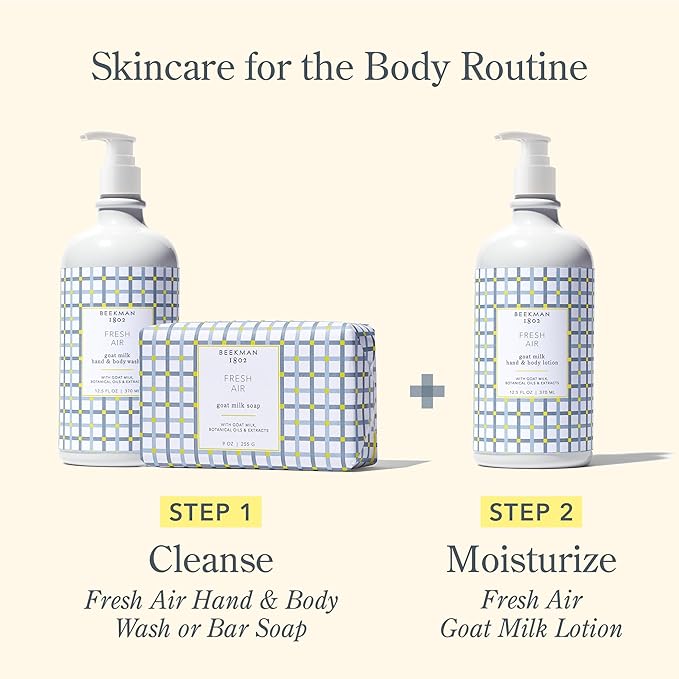 Beekman 1802 Goat Milk Body Lotion, Fresh Air - Scented - 12.5 oz - Hydrating & Moisturizing with Shea Butter - for Sensitive Skin - Cruelty Free - Packaging May Vary - Pump Included, Ready for Use-GlimoraGlow