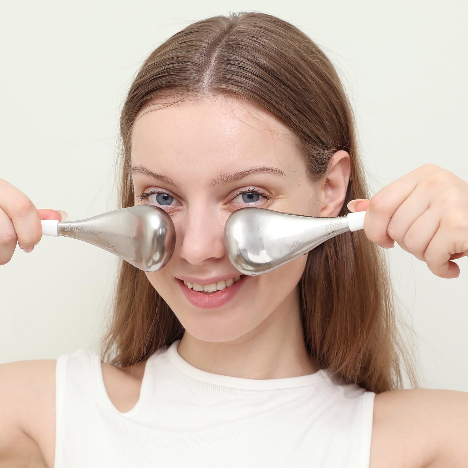 Cryo Sticks Facial Skin Care Ice Globes for Women Face Eyes, Stainless Steel Face Beauty Tools for Girls Ladies, Esthetician Supplies Cooling Spa Globes with Storage Case-GlimoraGlow