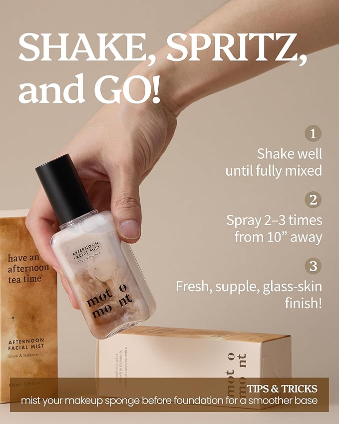 Milk Tea Dewy Skin Mist | Hydrating & Makeup Setting Spray | Dewy Finish - 2x Better Moisturizing Effect - Refreshing Korean Skincare 3.38 fl oz-GlimoraGlow