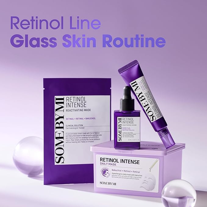 SOME BY MI Retinol Intense Reactivating Serum – 1.01oz, 30ml – Korean Bakuchiol Retinol Serum for Face Firming – Improves Signs of Aging, Minimizes Pore Size & Refines Skin Texture – Korean Skin Care-GlimoraGlow