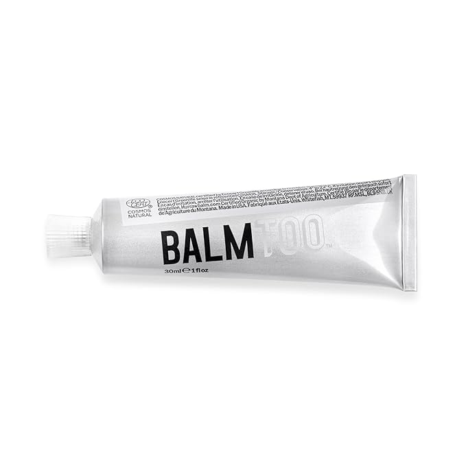 Hurraw! Balmtoo Squeezable Balm, Unscented: Thick and ultra-moisturizing for anywhere application. Body, face, lips, neck, fingers, toes. 1 tube = 7 sticks of lip balm. Natural, Organic. Made in USA-GlimoraGlow