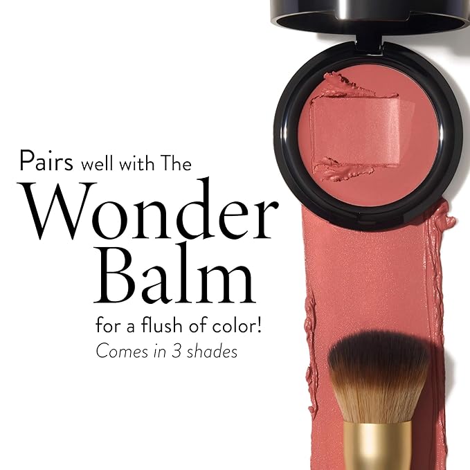 LAURA GELLER NEW YORK The Wonder Brush, Makeup Brush with Wooden Handle, Apply The Wonder Balm, Cream & Liquid Blush, Even Application and Blending-GlimoraGlow