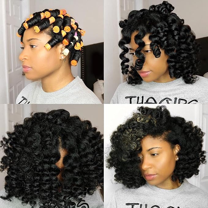 100pcs Perm Rods Set - 5 Sizes Cold Wave Rollers for Natural Curling, Styling and Hairdressing (Orange, Purple, Gray, Blue, Yellow)-GlimoraGlow