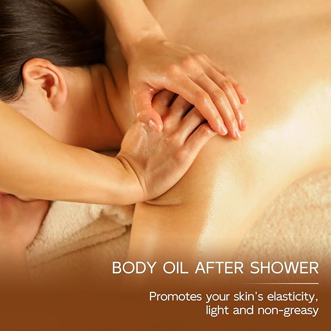 Magic Body Firming Oil, 3.38 FL OZ, Korean Skin Care Post-Shower Body Oil for Women – With 767,000ppm Jojoba Oil,to Tighten, Hydrate & Nourish Dry Skin, Lightweight & Non-Greasy for Full Body Use-GlimoraGlow