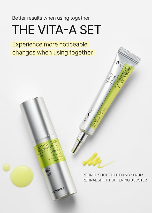 celimax The Vita A Retinol Shot Tightening Serum | with Pure Vitamin A Retinol, Peptide, Pore Minimizer, Wrinkles & Fine Lines, Firmer Skin, Anti-Aging, Skin Smoothing 30ml-GlimoraGlow