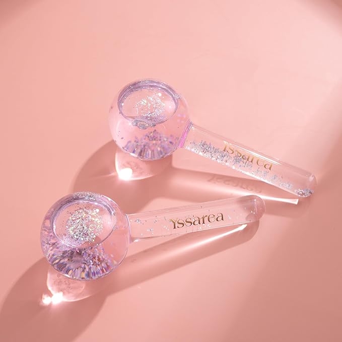 Yssarea Ice Globes for Facials - Freezer Safe | Highly Effective Facial Globes for Daily Beauty Routines | Tighten Skin | Reduce Puffiness | Enhance Circulation and Complexion-GlimoraGlow