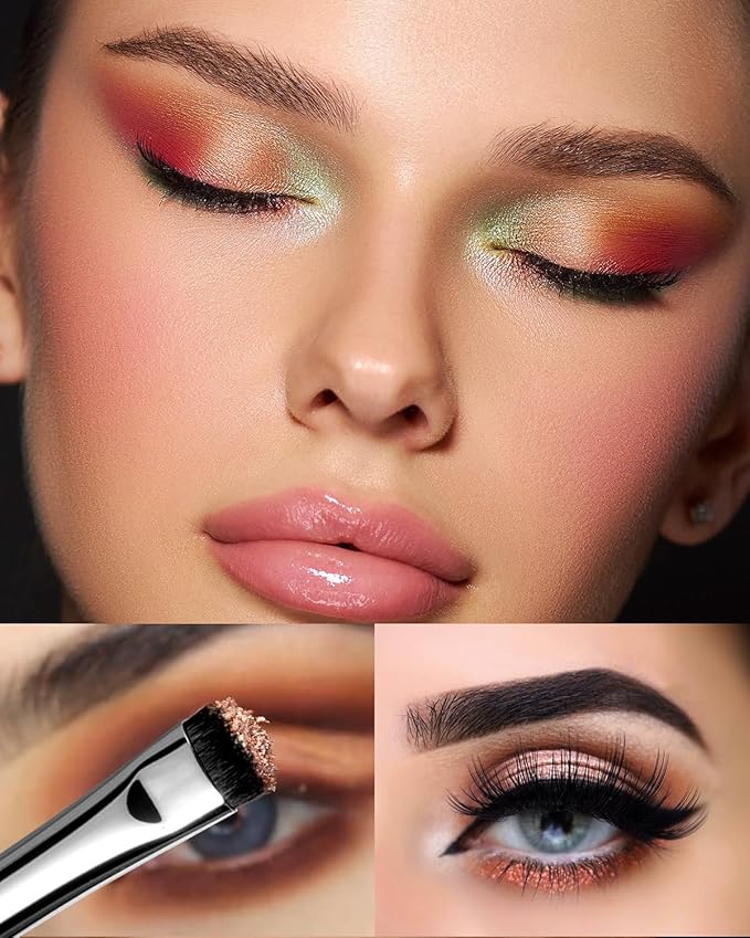 EIGSHOW Eyeshadow Smudge Brush & Eyeliner Brush, High-End Precision Eye Makeup Tools for Blending Cat Eye, Winged Liner (E865&E806)-GlimoraGlow