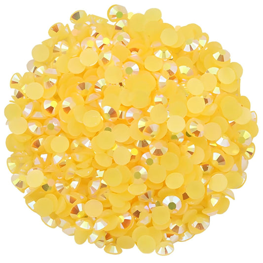 2250 Pcs SS16 4mm AB Flatback Rhinestones for Nails Art Crafts Glitter Round Shine Gems Crystals DIY Clothes Shoes （Orange Yellow AB）-GlimoraGlow