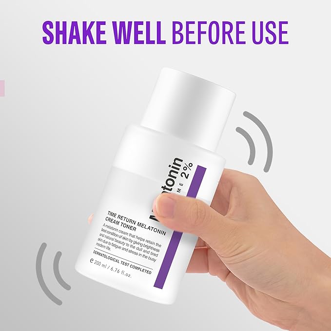 Time Return Melatonin Cream Toner | Highly Moisturizing Facial Toner for Sensitive Skin | Clarifying & Calming Toner for Face | Hydrating Toner for Face | Toner Cream Skin Toner (6.76 fl oz)-GlimoraGlow