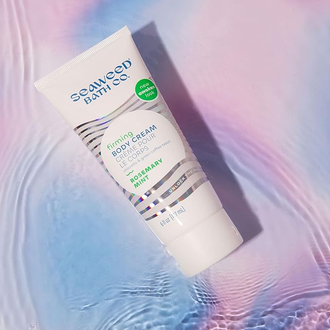 Seaweed Bath Co. Firming Body Cream - Rosemary Mint - Hydrating Hand and Body Lotion with Hyaluronic Acid - Toning Skin Moisturizer for Dry Skin - 6 oz (Pack of 2)-GlimoraGlow