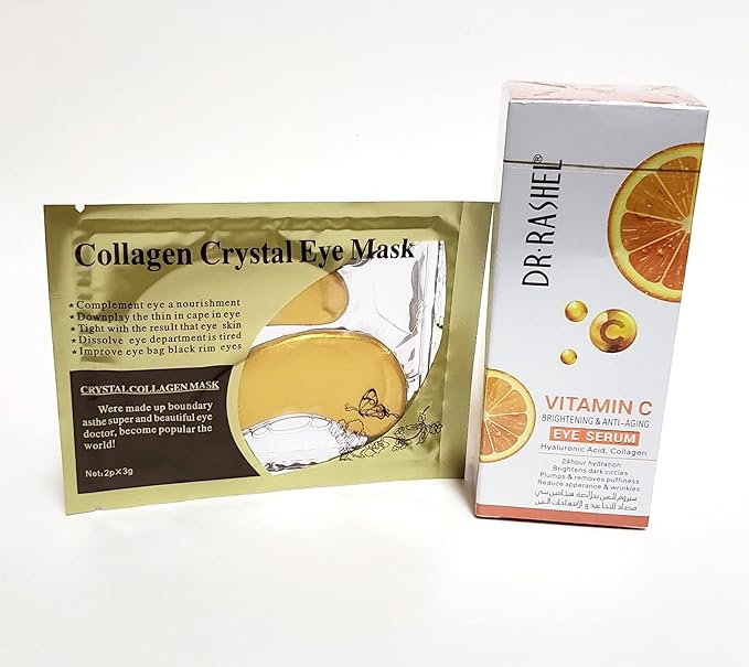 Vitamin C Eye Anti - Aging Serum Essence | Hyaluronic Acid and Collagen, Reduce Wrinkles, Remove Dark circles & Puffiness, Size (1.01 oz)-GlimoraGlow